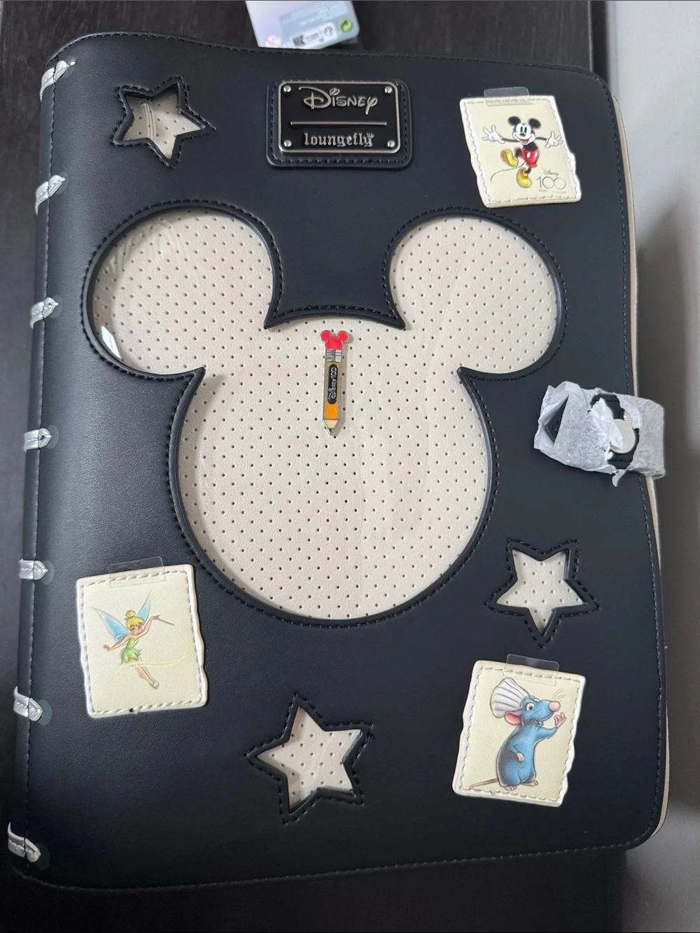 Loungefly Disney 100 Mickey Mouse Sketchbook Set- backpack, wallet and ears